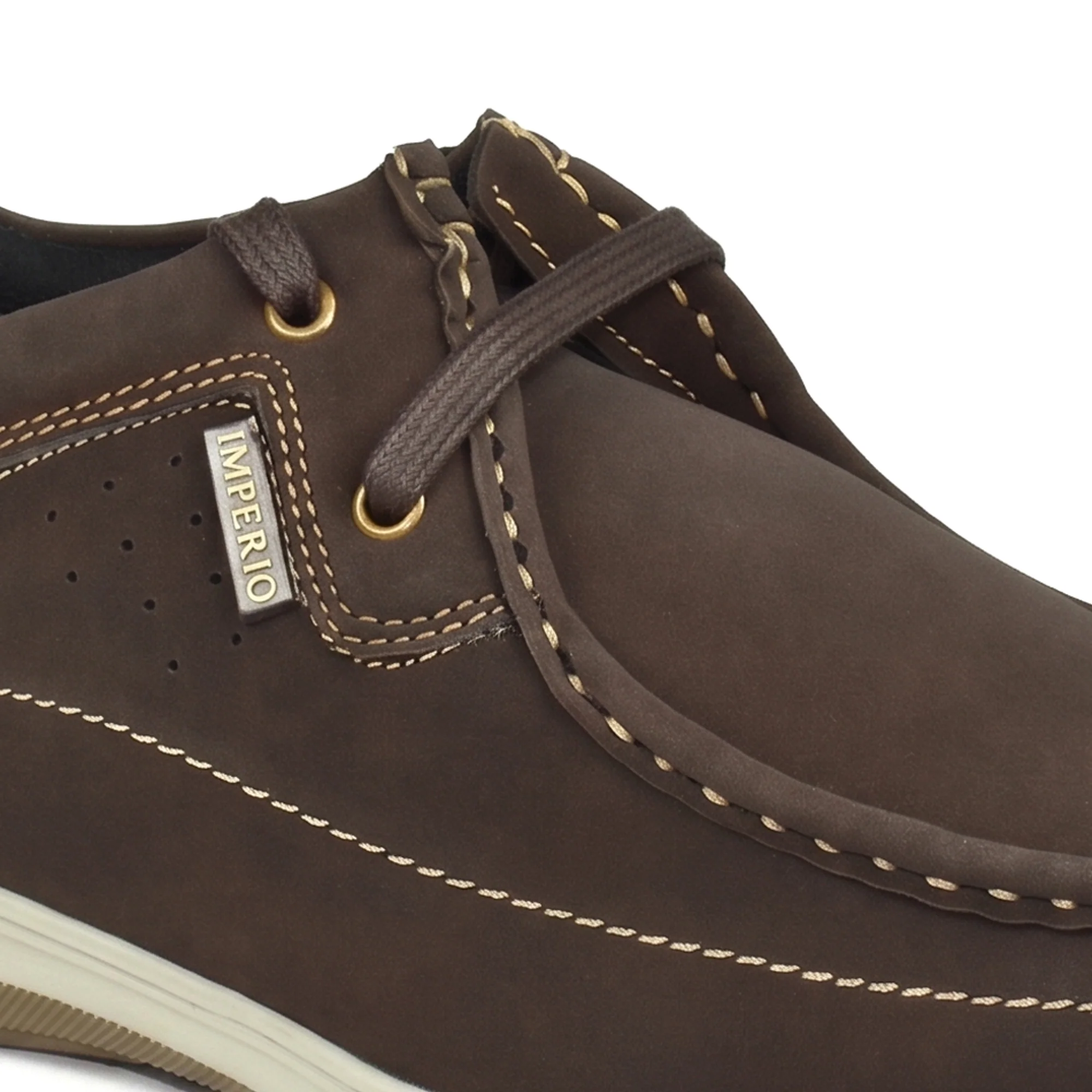 Imperio by Ajanta Men's Premium Casual Shoes | Lace-Up Lightweight Moc Toe Shoes for Men | Comfortable Cushioned Footbed | Anti-Skid Sole Style shoes | Office, Travel & Daily Wear Shoes - Image 5