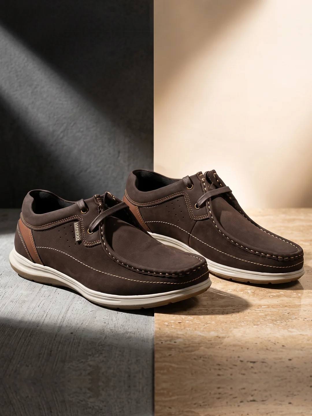 Imperio by Ajanta Men's Premium Casual Shoes | Lace-Up Lightweight Moc Toe Shoes for Men | Comfortable Cushioned Footbed | Anti-Skid Sole Style shoes | Office, Travel & Daily Wear Shoes - Image 6