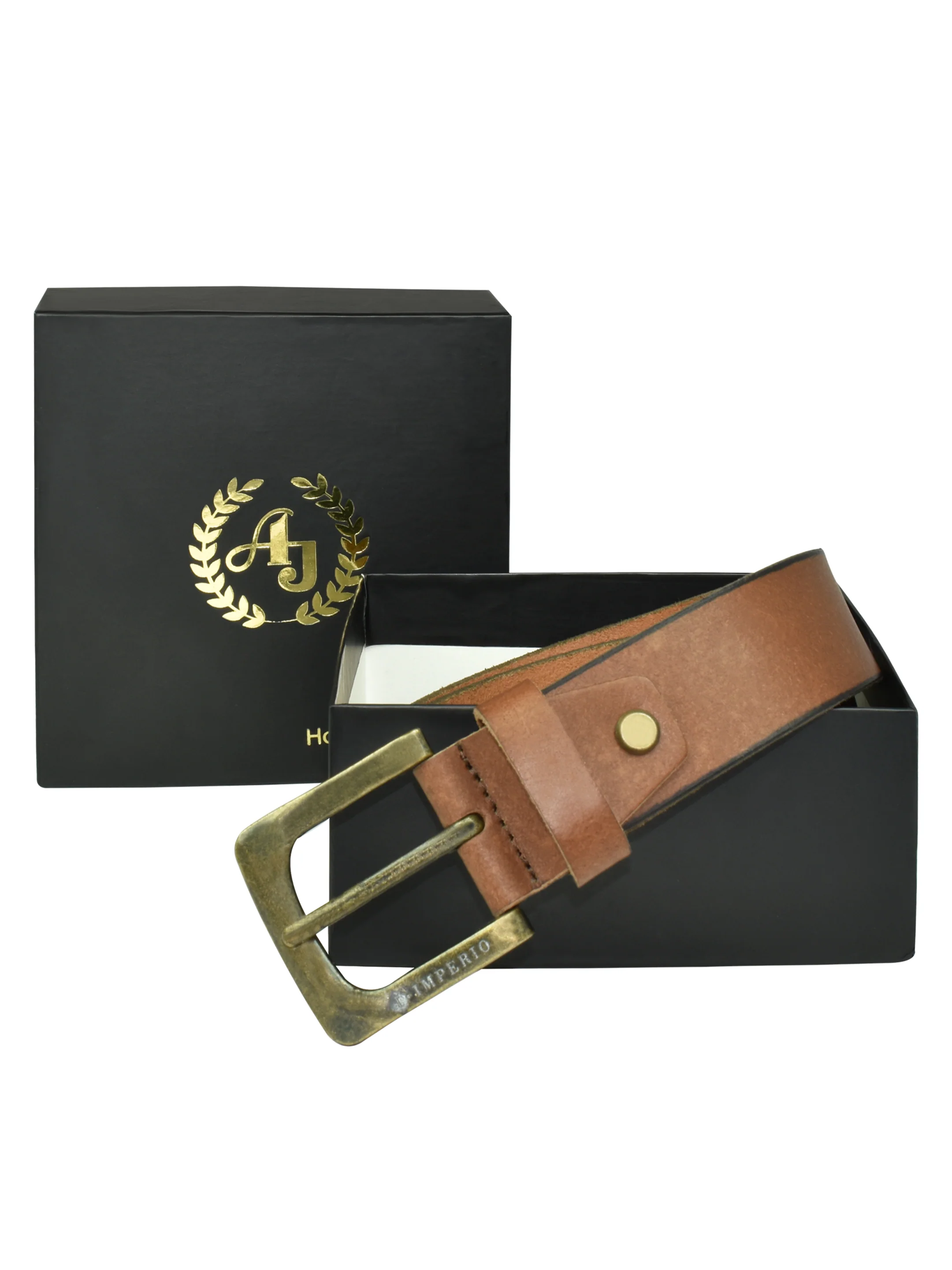 Imperio Genuine Leather Brown Belt for Men – Classic Formal & Casual Waist Belt - Image 3