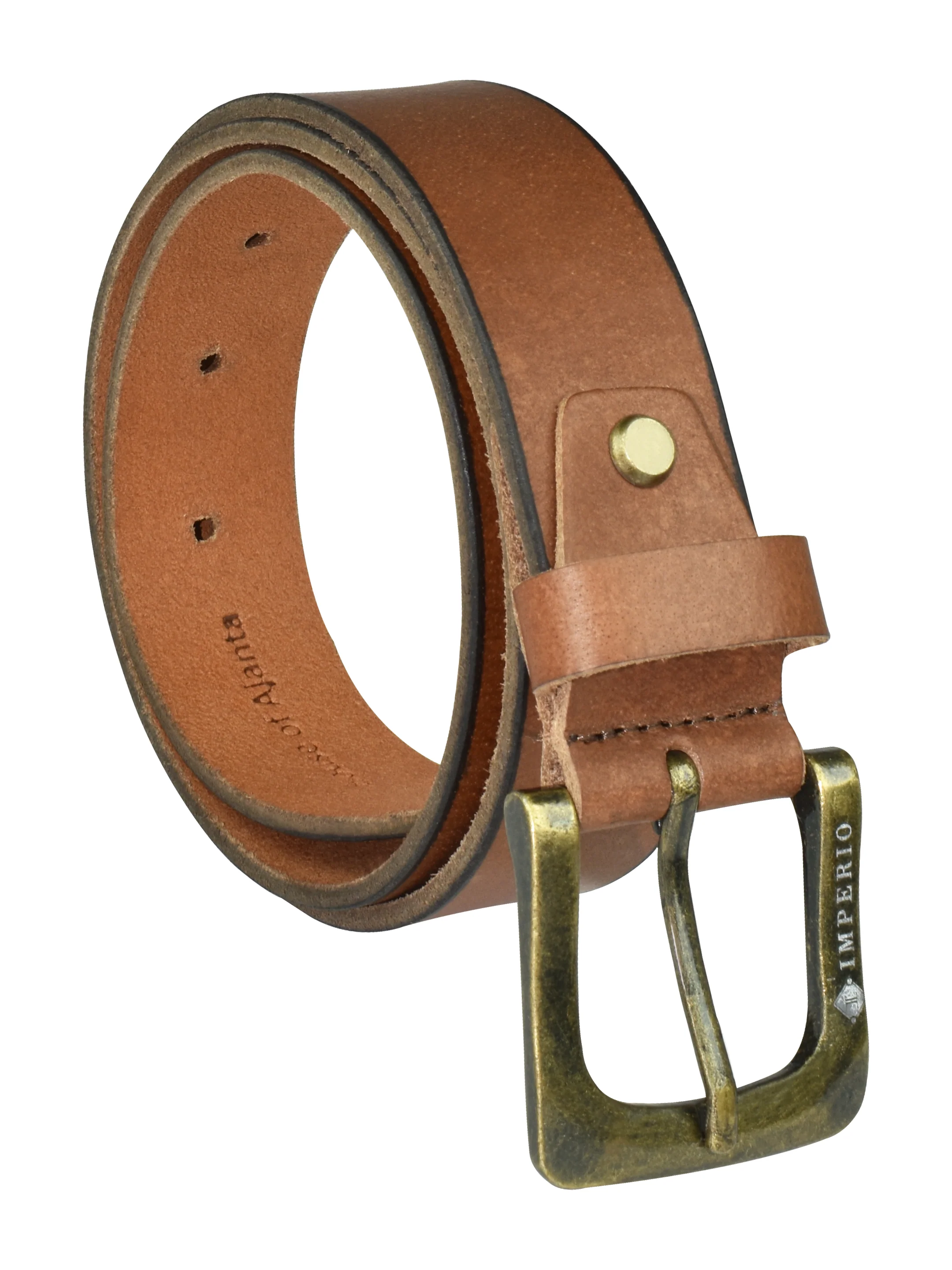 Imperio Genuine Leather Brown Belt for Men – Classic Formal & Casual Waist Belt - Image 5
