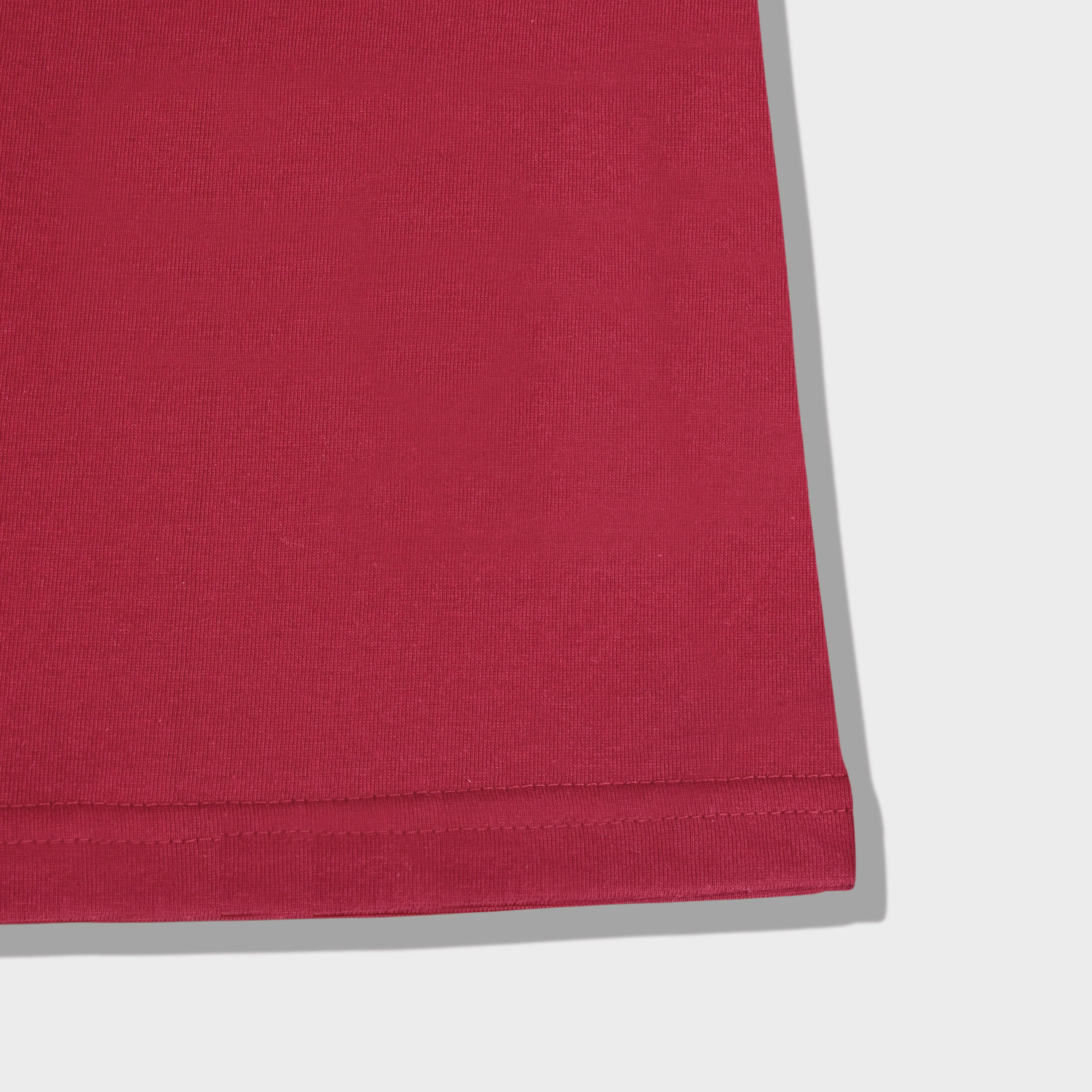 IMPERIO Men Maroon Solid Round Neck T-Shirt | Pure Cotton, Casual Fit RN5018 - Image 5