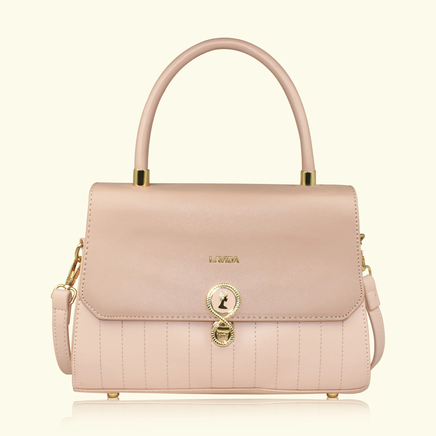 QIARRA by Ajanta Women’s Peach Sling Bag with Buckle Lock