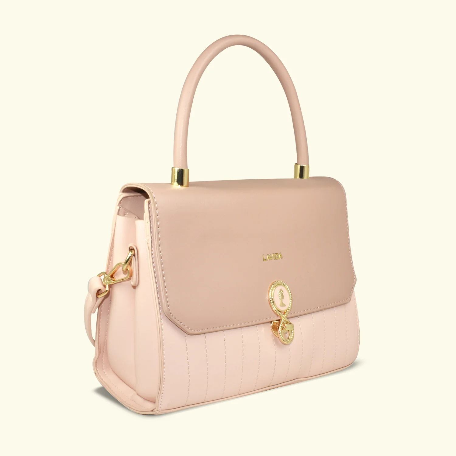 QIARRA by Ajanta Women’s Peach Sling Bag with Buckle Lock - Image 8