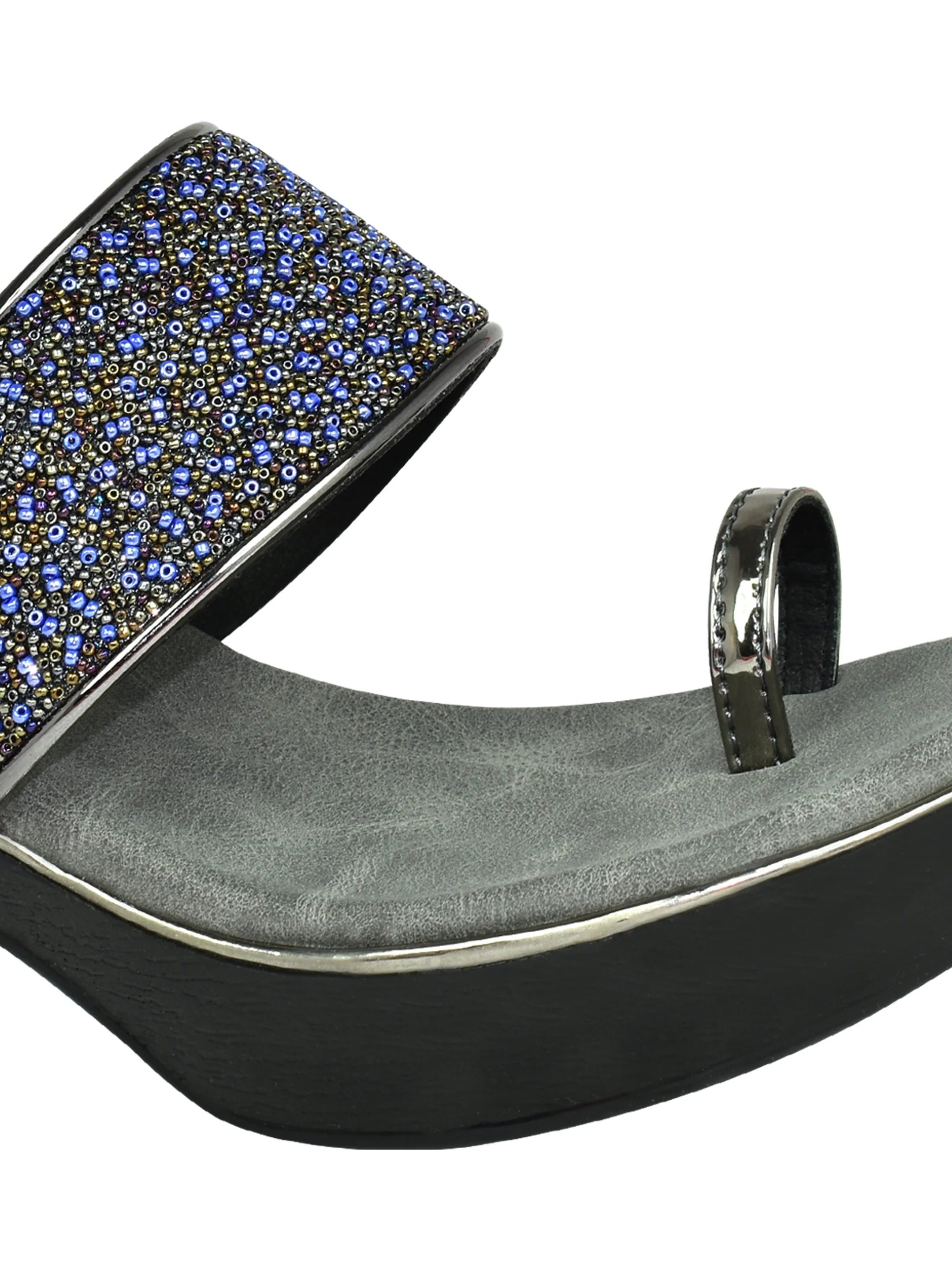 QIARRA by Ajanta Women’s One-Toe Heel Sandals - Image 3