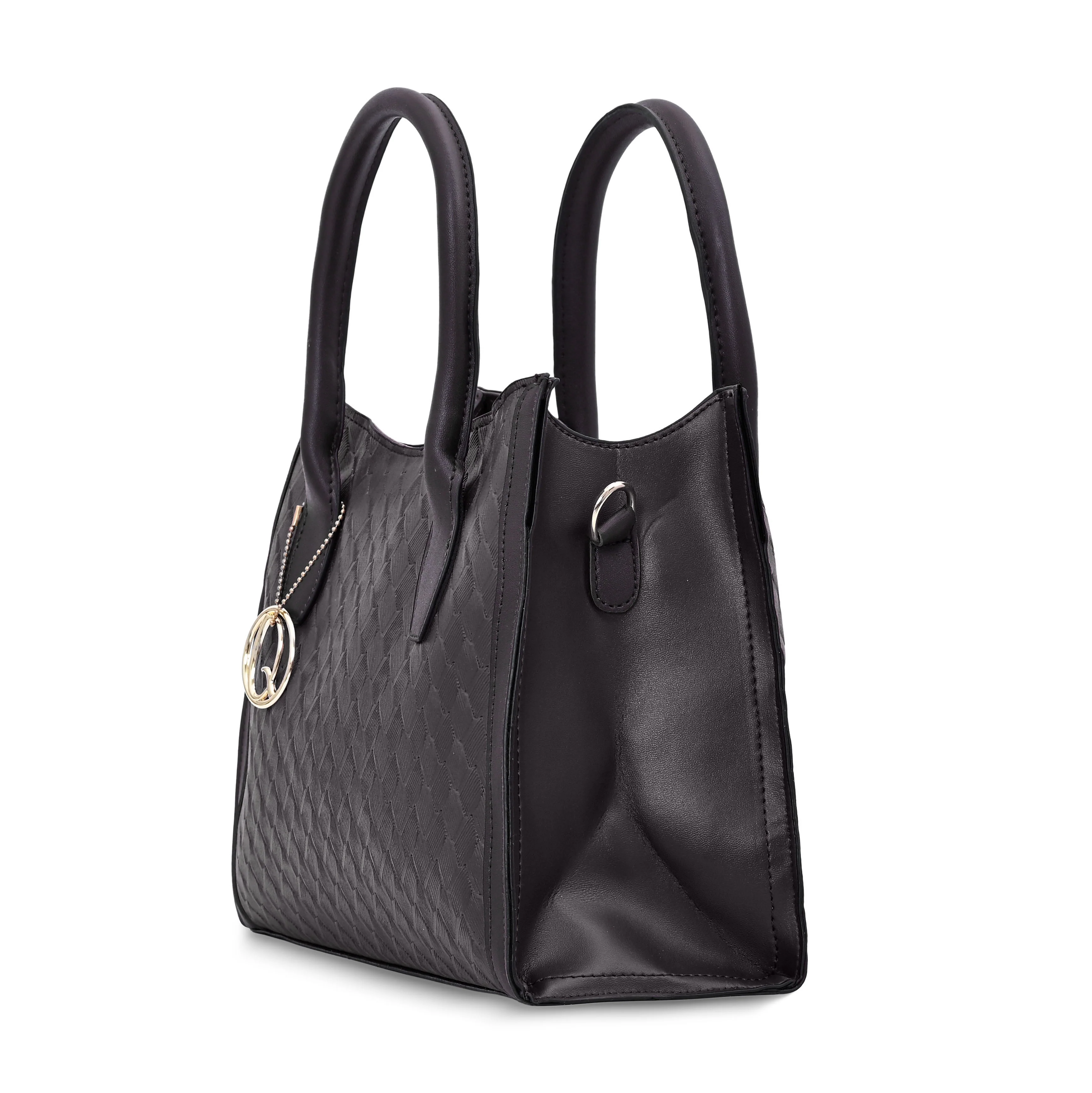 QIARRA Dark Brown Luxe Textured Synthetic Rexin Shoulder Bag with Detachable Strap VB8048 - Image 7