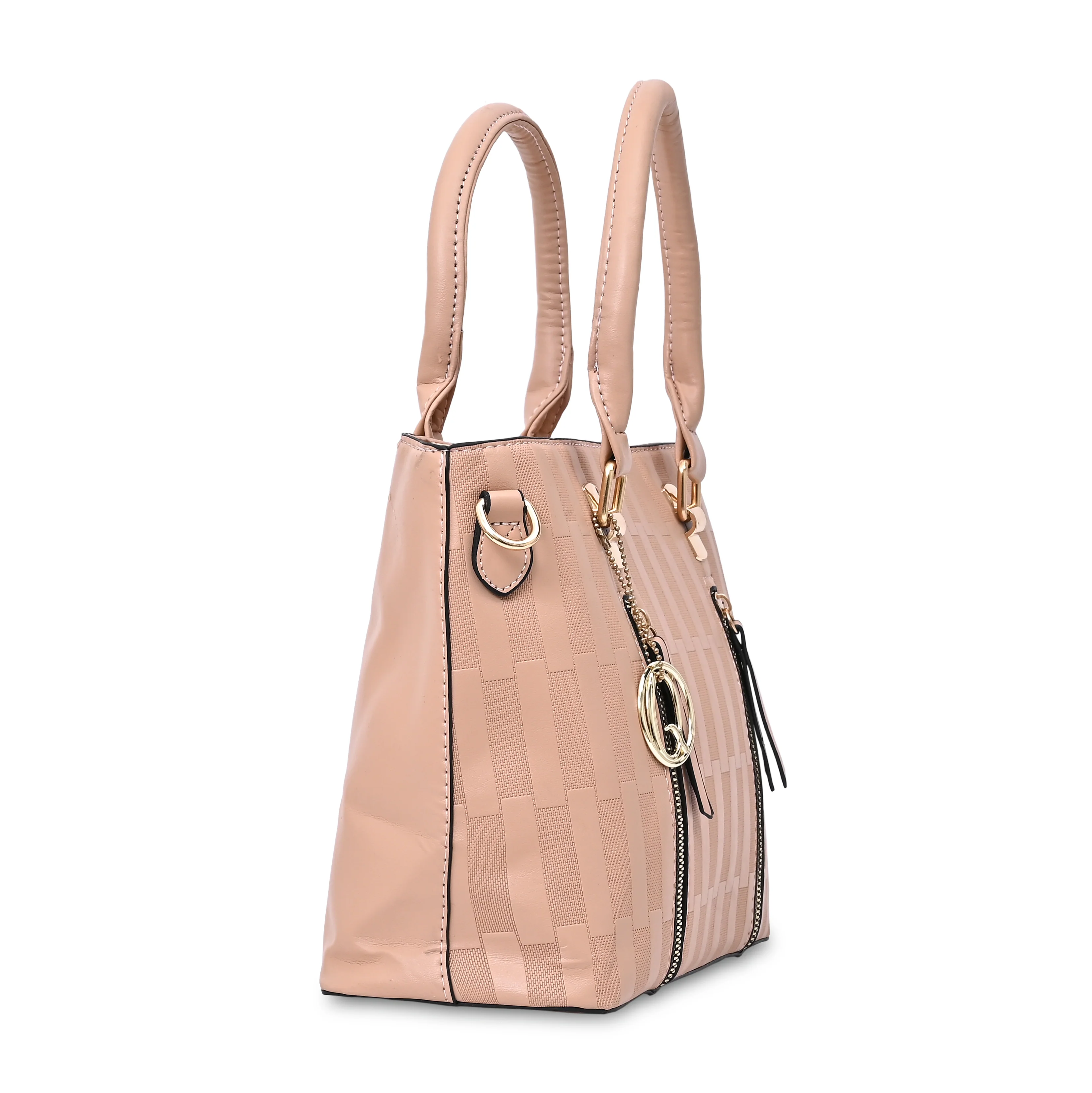 QIARRA Peach Luxe Artificial Leather Premium Textured Shoulder Bag / Handbag with Detachable Slings VB8068 - Image 3