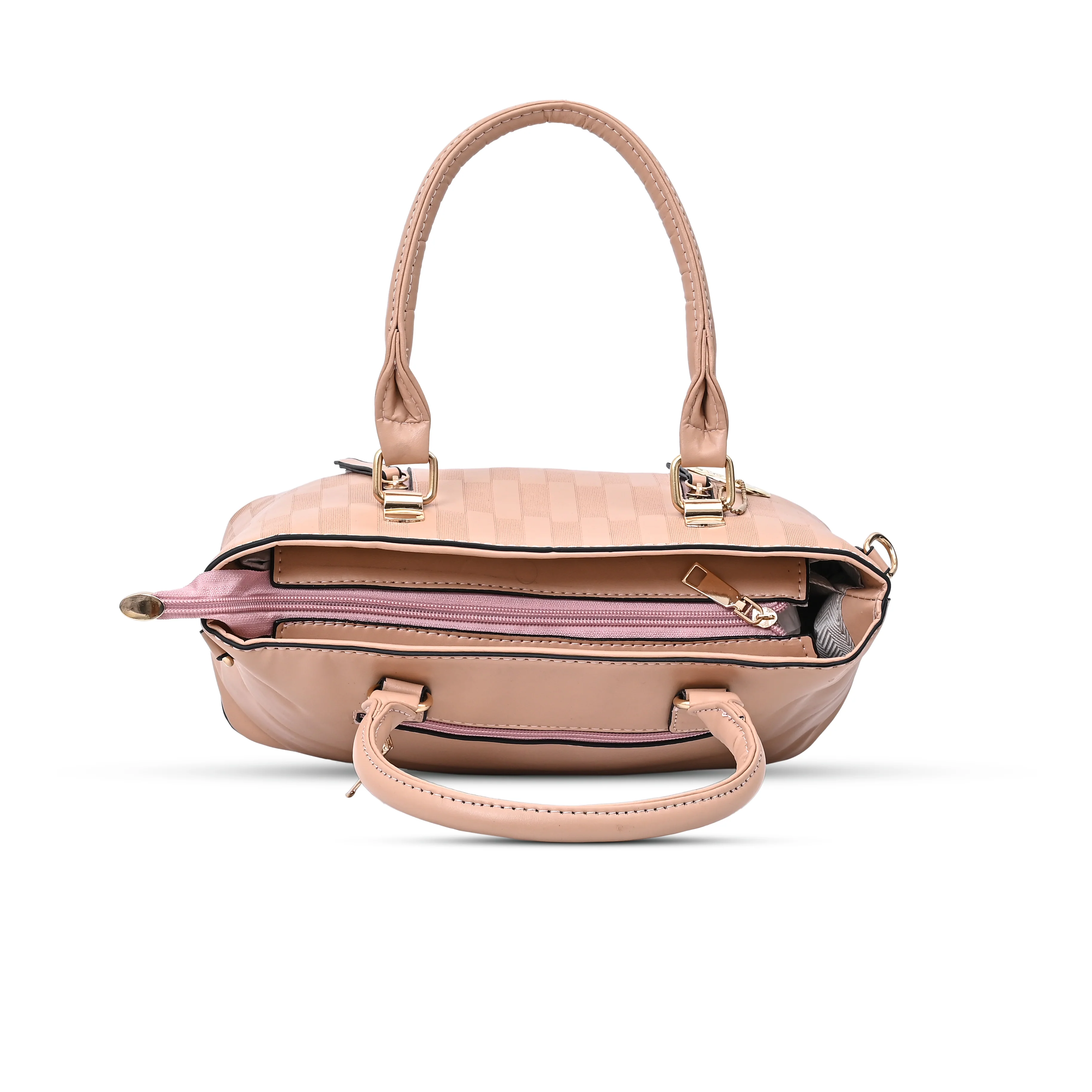 QIARRA Peach Luxe Artificial Leather Premium Textured Shoulder Bag / Handbag with Detachable Slings VB8068 - Image 5