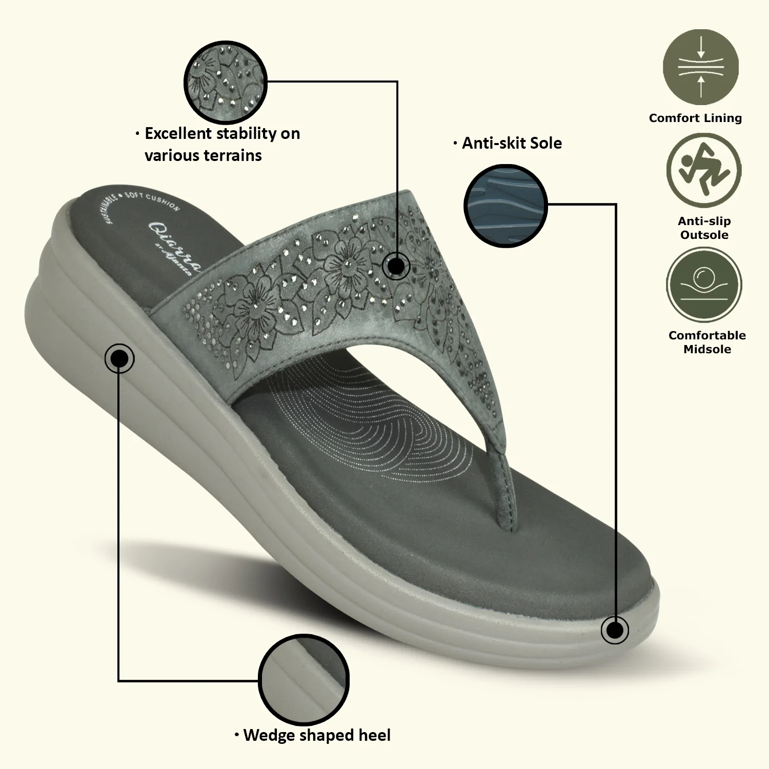 Qiarra Women’s Flat Sandals - Image 4