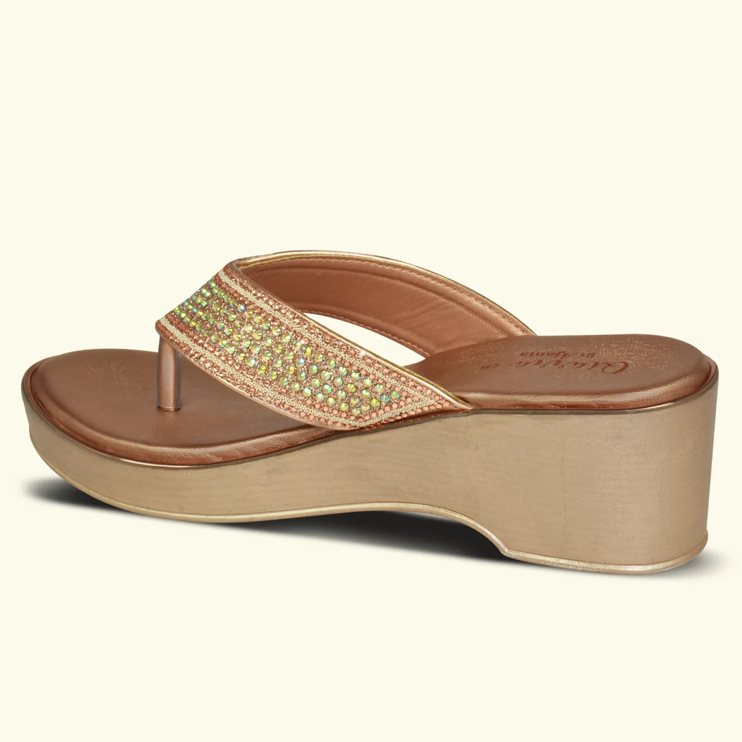 QIARRA Women's Shimmer Wedge Sandals - Image 5