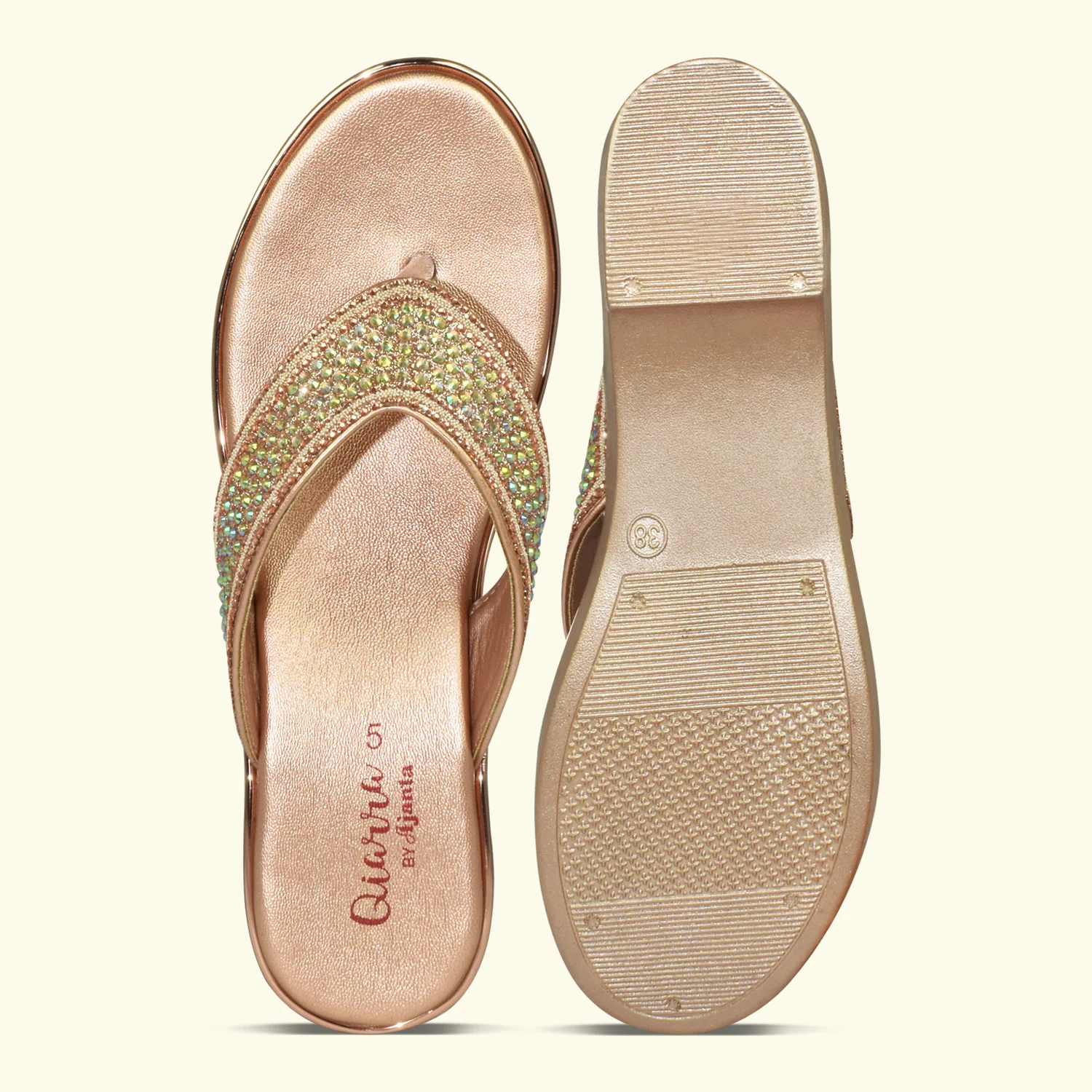 QIARRA Women's Shimmer Wedge Sandals - Image 7