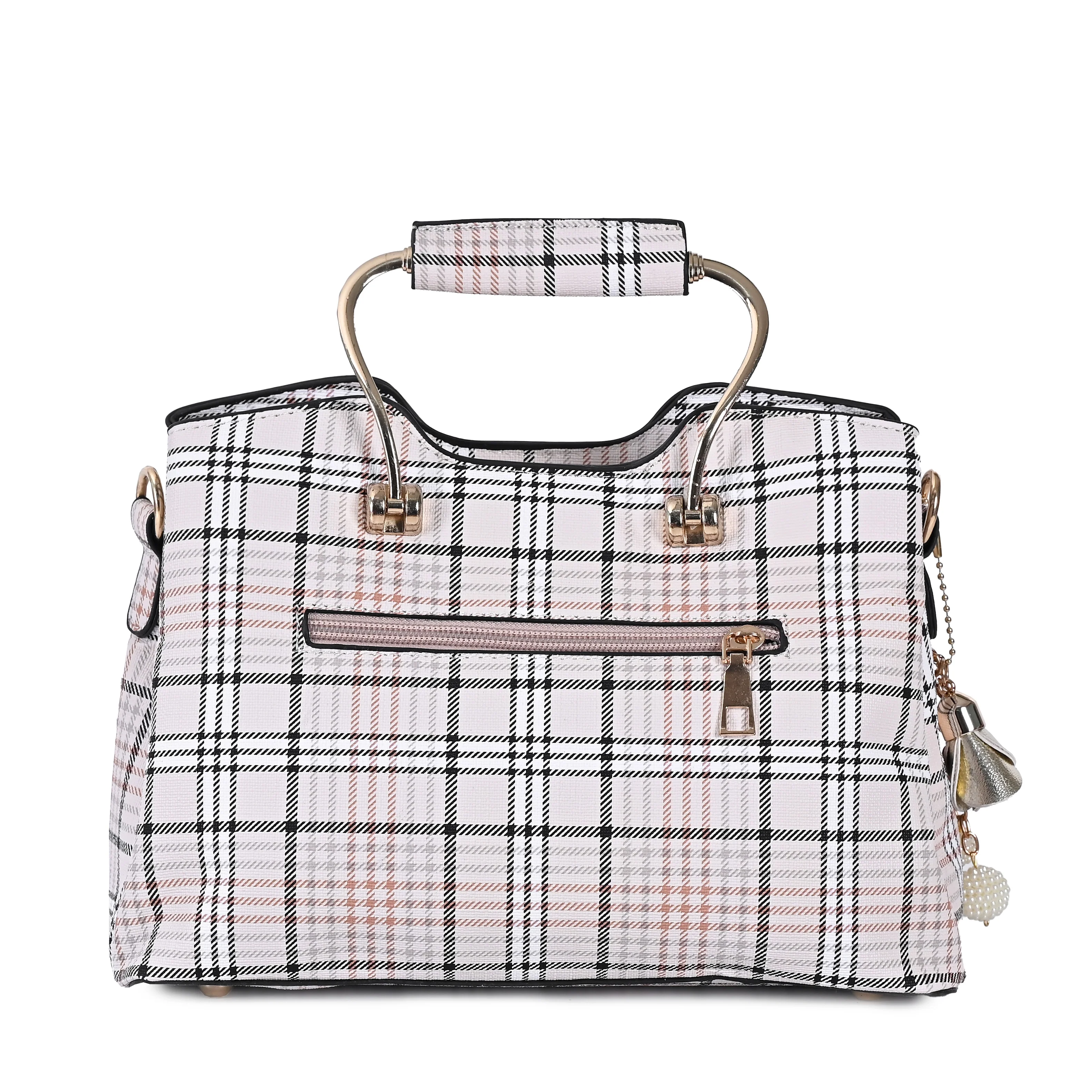QIARRA by Ajanta Women’s Trendy Checkered Everyday Handbag - Image 4